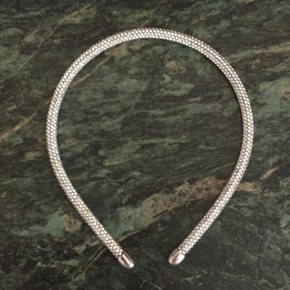 Sophisticated Silver Braided Hair Accessory